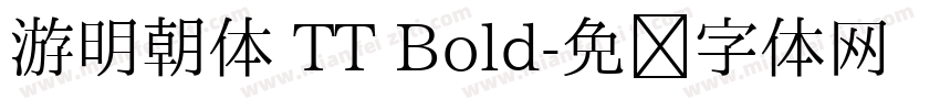 游明朝体 TT Bold字体转换